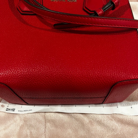 Michael Kors Mercer medium Messenger Bag Red (Flame) purse handbag leather - Picture 14 of 16